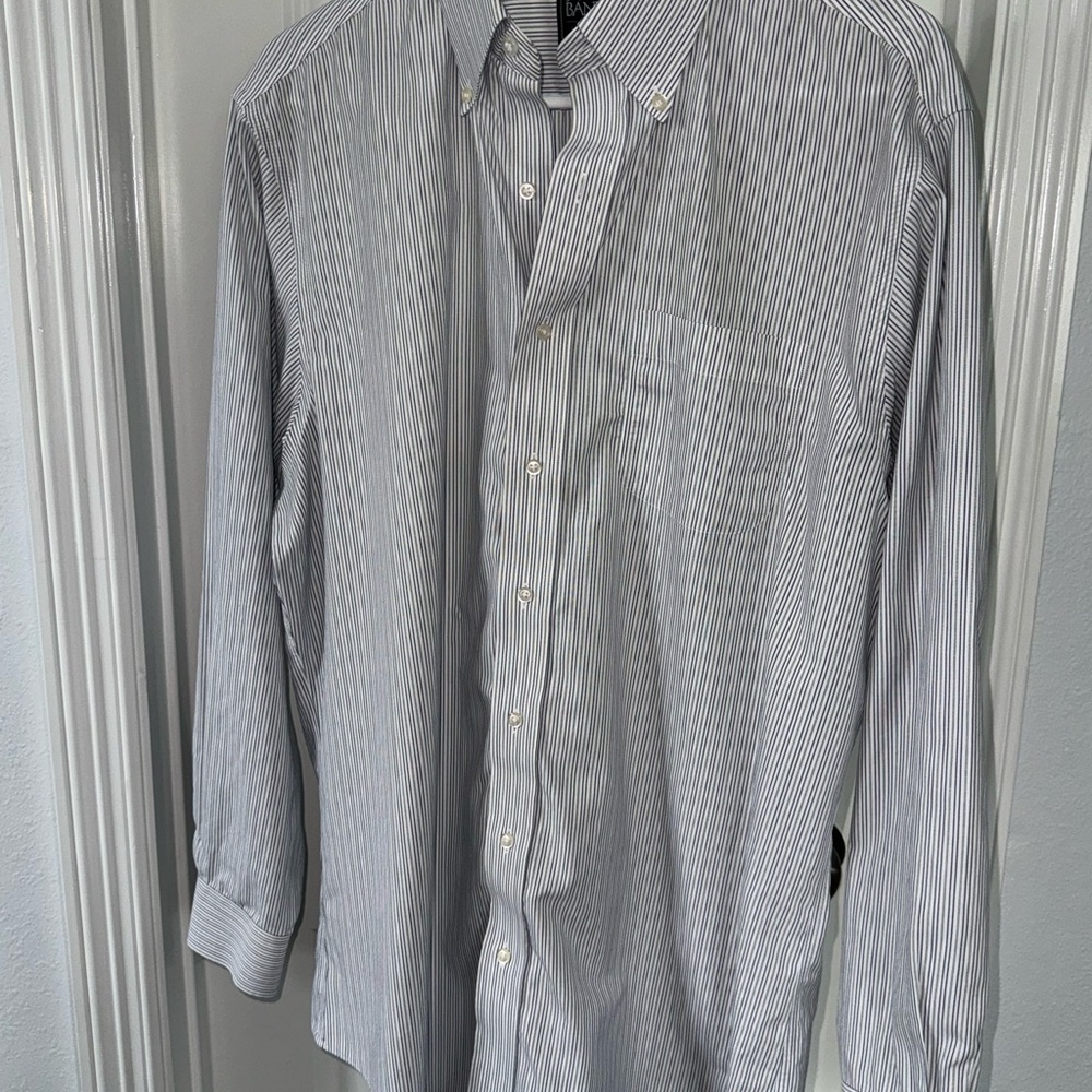 Joseph Bank Men's Traveler Striped Dress Shirt, 17-35